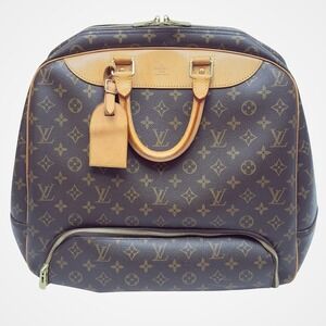 Louis Vuitton Monogram Evasion Travel  Bag Handbag M41450 Brown Canvas